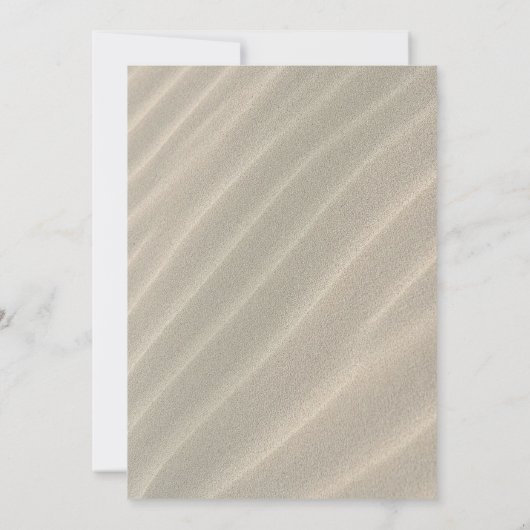Sand Dollar Beach Thleding Wedding Invitations Kaart (Achterkant)