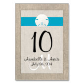 Sand Dollar Beach Trouwtafel Kaart (Achterkant)