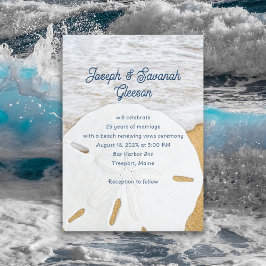 Sand Dollar Beach Vow Renewal Jubileum Ceremony Kaart