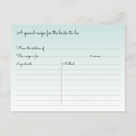 Sand Dollar Beach Vrijgezellenfeest Recept Kaarten (Achterkant)