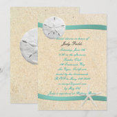 Sand Dollar Beach Weddenschap Bridal Shower Kaart (Voorkant / Achterkant)