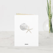 Sand Dollar Beach Weddenschap Hartelijk dank Bedankkaart (Achterkant)