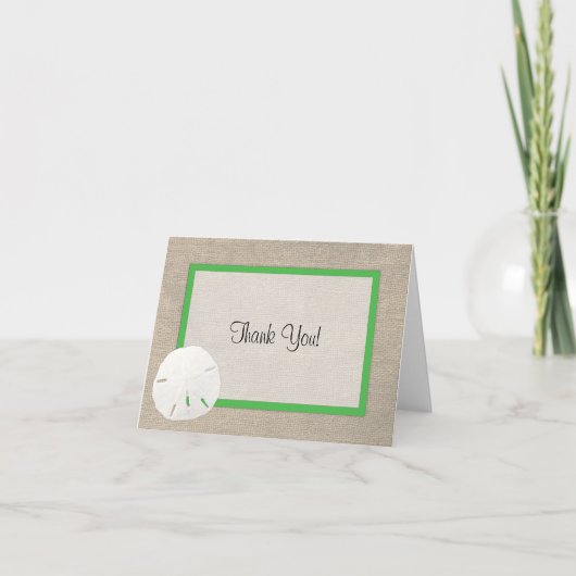 Sand Dollar Beach Weddenschap Hartelijk dank - Gro Bedankkaart (Voorkant)