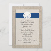 Sand Dollar Beach Weddenschap Peacock Blue Kaart (Voorkant)