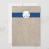 Sand Dollar Beach Weddenschap Peacock Blue Kaart (Achterkant)