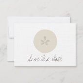 Sand Dollar Beach Weddenschap Save the Date (Voorkant)