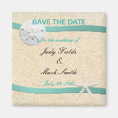 Sand Dollar Beach Weddenschap Save the Date Magnet (Voorkant)