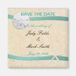 Sand Dollar Beach Weddenschap Save the Date Magnet