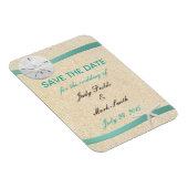 Sand Dollar Beach Weddenschap Save the Date Magnet Magneet (Rechterzijde)