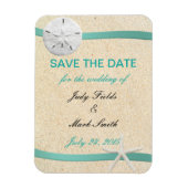 Sand Dollar Beach Weddenschap Save the Date Magnet Magneet (Verticaal)