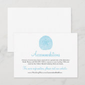 Sand Dollar Beach Wedding Accommodatie Kaart (Voorkant / Achterkant)