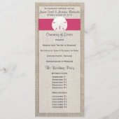 Sand Dollar Beach Wedding Program - watermeloen Programmakaart (Voorkant)