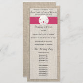 Sand Dollar Beach Wedding Program - watermeloen Programmakaart (Voorkant / Achterkant)