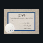 Sand Dollar Beach Wedding RSVP-kaart - Peacock Blu RSVP Kaartje<br><div class="desc">Eenvoudig,  maar doet denken aan het strand met subtiele texturen en tinten. Perfect voor een lelijke strandbruiloft.</div>