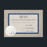 Sand Dollar Beach Wedding RSVP-kaart - Peacock Blu RSVP Kaartje<br><div class="desc">Eenvoudig,  maar doet denken aan het strand met subtiele texturen en tinten. Perfect voor een lelijke strandbruiloft.</div>