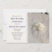 Sand Dollar Birthday Party for Hem Invitation Kaart (Voorkant)
