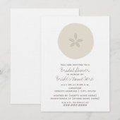 Sand Dollar Bridal Shower-uitnodiging Kaart (Voorkant / Achterkant)