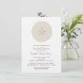 Sand Dollar Bridal Shower-uitnodiging Kaart (Staand voorkant)
