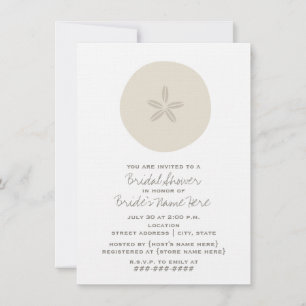 Sand Dollar Bridal Shower-uitnodiging Kaart
