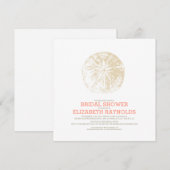 Sand Dollar Bridal Shower-uitnodigingen Kaart (Voorkant / Achterkant)