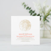 Sand Dollar Bridal Shower-uitnodigingen Kaart (Staand voorkant)