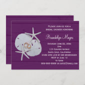 Sand Dollar Bridal Shower-uitnodigingen voor Starf Kaart (Voorkant / Achterkant)