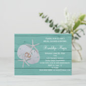 Sand Dollar Bridal Shower-uitnodigingen voor Starf Kaart (Staand voorkant)