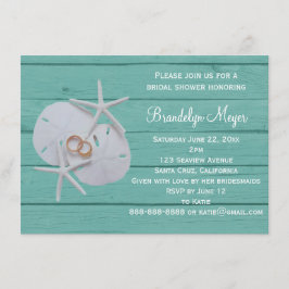 Sand Dollar Bridal Shower-uitnodigingen voor Starf Kaart