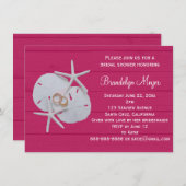 Sand Dollar Bridal Shower-uitnodigingen voor Starf Kaart (Voorkant / Achterkant)