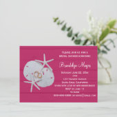 Sand Dollar Bridal Shower-uitnodigingen voor Starf Kaart (Staand voorkant)