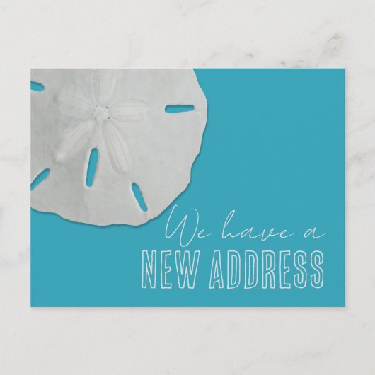 Sand Dollar Briefkaart voor bekendmaking van nieuw (Voorkant)