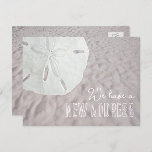 Sand Dollar Briefkaart voor bekendmaking van nieuw (Voorkant / Achterkant)