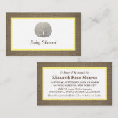 Sand Dollar & Burlap Baby shower Ticket (Voorkant / Achterkant)