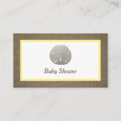 Sand Dollar & Burlap Baby shower Ticket (Voorkant)