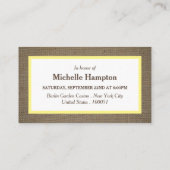 Sand Dollar & Burlap Bachelorette Party Ticket (Achterkant)