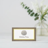 Sand Dollar & Burlap Birthday Party Ticket (Staand voorkant)