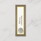 Sand Dollar & Burlap CadeauLabel Mini Visitekaartje (Voorkant)