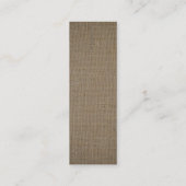 Sand Dollar & Burlap CadeauLabel Mini Visitekaartje (Achterkant)