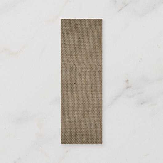 Sand Dollar & Burlap CadeauLabel Mini Visitekaartje (Achterkant)