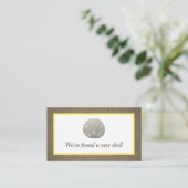 Sand Dollar & Burlap Change of Address Card Visitekaartje (Staand voorkant)