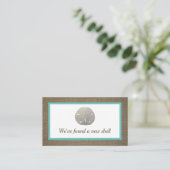 Sand Dollar & Burlap Change of Address Card Visitekaartje (Staand voorkant)