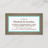 Sand Dollar & Burlap Engagement Party Ticket (Achterkant)