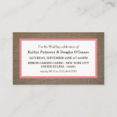 Sand Dollar & Burlap Evening Ticket Uitnodigen (Achterkant)