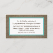 Sand Dollar & Burlap Evening Ticket Uitnodigen (Achterkant)