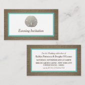 Sand Dollar & Burlap Evening Ticket Uitnodigen (Voorkant / Achterkant)