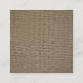 Sand Dollar & Burlap Jewelry Display Card Vierkante Visitekaartje (Achterkant)