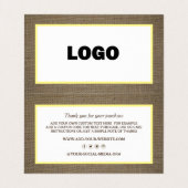 Sand Dollar & Burlap Logo/Afbeelding Hartelijk dan Visitekaartje (Binnenkant ongevouwen)