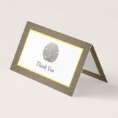 Sand Dollar & Burlap Logo/Afbeelding Hartelijk dan Visitekaartje (Voorkant)
