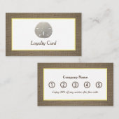 Sand Dollar & Burlap Loyalty Card Visitekaartje (Voorkant / Achterkant)