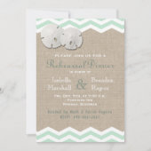 Sand Dollar & Chevron repetitie diner Kaart (Voorkant)